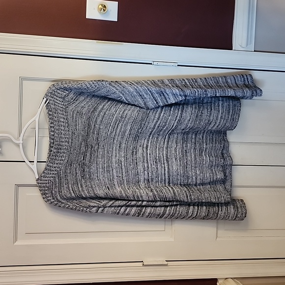 Croft & Barrow Woman Girl Junior Plus Size XXL grey white sweater lightw… - Picture 1 of 5